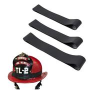 LINE2design Fasce per casco da pompiere, in gomma resistente, adatte per caschi antincendio in stile moderno e tradizionale, confezione da 3, colore nero