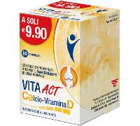 Linea Act Vita Act Calcio + Vitamina D Integratore Ossa e Denti 60 Compresse
