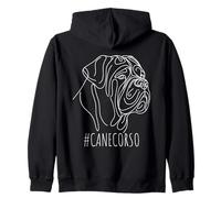 Linea Art Cane Corso - Amante Minimalista Della Razza Cane Felpa con Cappuccio