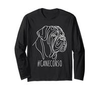 Linea Art Cane Corso - Amante Minimalista Della Razza Cane Maglia a Manica