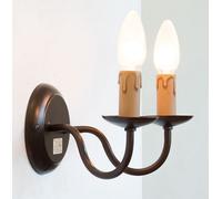 LINEA ASSISI CRUCCOLINI APPLIQUE in ferro battuto 2 luci