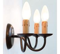 LINEA ASSISI CRUCCOLINI APPLIQUE in ferro battuto 3 luci