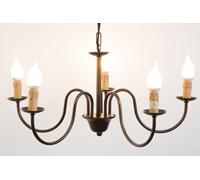 LINEA ASSISI CRUCCOLINI LAMPADARIO in ferro battuto 5 luci