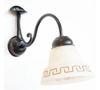 LINEA ATENA CRUCCOLINI APPLIQUE in ferro battuto e vetro satinato 1 luce