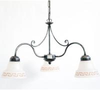 LINEA ATENA CRUCCOLINI LAMPADARIO in ferro battuto e vetro satinato 3 luci