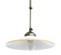LAMPADE LINEA ATMOSFERA LAMPADARIO TELESCOPICO IN OTTONE E CERAMICA