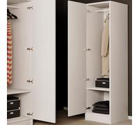 Linea Azzurra Armadio Camera da Letto con 1 Anta, 2 Ripiani e Asta Appendiabiti 180x45x60cm Armadio con Guardaroba per Camera da letto, Soggiorno, Ingresso Made in Italy