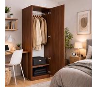 Linea Azzurra Armadio Camera da Letto con 1 Anta, 2 Ripiani e Asta Appendiabiti 180x45x60cm Armadio con Guardaroba per Camera da letto, Soggiorno, Ingresso Made in Italy