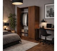 Linea Azzurra Armadio Camera da Letto con 2 Ante, 2 Ripiani e Asta Appendiabiti 180x90x60cm Armadio con Guardaroba per Camera da letto, Soggiorno, Ingresso Made in Italy