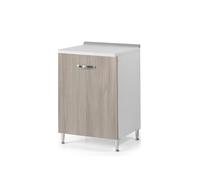 Linea Azzurra Base 60 Mobili Cucina Componibile con 1 Anta e 2 Ripiani in Legno Made in Italy H85xL60xP50 cm Elegante Funzionale Facile da Montare (Olmo)