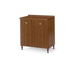 Linea Azzurra Base 80 Mobili Cucina Componibile con 2 Ante e 2 Ripiani in Legno Made in Italy H85xL80xP50 cm Elegante Funzionale Facile da Montare (Noce Antico)