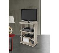 Carrello Porta TV Olmo Antico Mobile Mobiletto 60x40x80.5 cm con 4 Ruote
