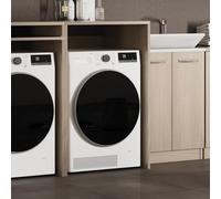 Linea Azzurra Copri Asciugatrice in Legno 65x71x105 cm Copri Asciugatrice Da Esterno e da Interno Perfetto per Proteggere la tua Asciugatrice, Pratico ed Esteticamente Gradevole Made In Italy