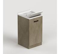 Linea Azzurra Lavatoio con Mobile a 1 Anta in Legno Nobilitato Melaminico 47x86x50 cm Lavatoio per Lavanderia Lavapanni Moderno ed Elegante Made in Italy