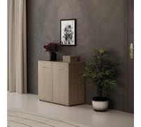 Linea Azzurra Mobile Multiuso in Legno Nobilitato Melaminico con 2 Ante 80x90x45 cm Made in Italy
