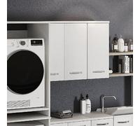 Mobile Lavanderia bianco frassino componibile pensile coprilavatrice lavatoio