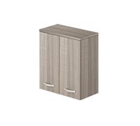 Linea Azzurra Pensile Bagno Sospeso Milleidee a Due Ante in Legno Made in Italy 71x38x77cm Olmo Mobile Salvaspazio Stretto per Bagno, Ufficio, Soggiorno