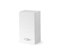 Linea Azzurra Pensile Cucina Sospeso 40 con 1 Anta e 2 Ripiani Mobile in Legno Made in Italy H72xL40xP32 cm cm Facile da Montare (Bianco Frassinato)