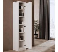 Linea Azzurra Scarpiera Gabriella Salvaspazio Slim un’Anta e Ripiani in Legno Nobilitato Melaminico 182x36x38cm Made in Italy per Ingresso, Soggiorno, Esterno, Camera da Letto