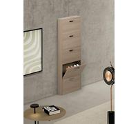 Linea Azzurra Scarpiera Serena in Legno 5 Ante e Ripiani 180x65x15cm Made in Italy per Ingresso, Soggiorno, Camera da Letto