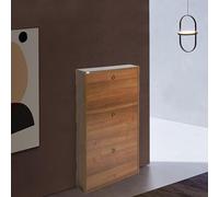 Linea Azzurra Scarpiera Serena Scarpiera Legno Nobilitato Melaminico 3 Ante e Ripiani 108x65x15cm Made in Italy per Ingresso, Soggiorno, Esterno, Camera da Letto