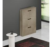 Linea Azzurra Scarpiera Serena Scarpiera Legno Nobilitato Melaminico 3 Ante e Ripiani 108x65x15cm Made in Italy per Ingresso, Soggiorno, Esterno, Camera da Letto