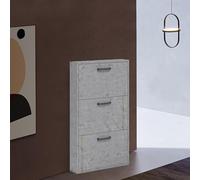 Linea Azzurra Scarpiera Serena Scarpiera Legno Nobilitato Melaminico 3 Ante e Ripiani 108x65x15cm Made in Italy per Ingresso, Soggiorno, Esterno, Camera da Letto
