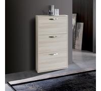 Linea Azzurra Scarpiera Serena Scarpiera Legno 3 Ante e Ripiani 108x65x15cm Made in Italy per Ingresso, Soggiorno, Esterno, Camera da Letto