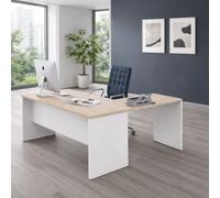 Linea Azzurra Scrivania Ufficio Olmo Made in Italy Tavolo da Lavoro 160 con Prolunga 80 per Ufficio e Soggiorno EleganteL 80 x H 74 x P 60 Facile da Montare