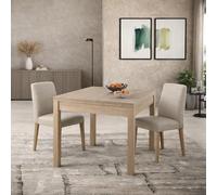 Linea Azzurra Tavolo da Pranzo Modello Firenze in Legno 90x90cm Made in Italy Olmo Allungabile Moderno per Cucina, Soggiorno, Salotto Moderno