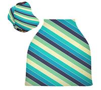 Linea Bianca Blu Passeggino Tettoia Copri Seggiolino Copertura Infermieristica Auto per Bambini per L'Allattamento Al Seno Morbido Traspirante Elastica Tettuccio