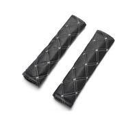 (linea bianca sulla pelle nera)Coprispalla per cintura di sicurezza per auto abbinato Decorazione per