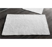 Linea Bianco/Bianco Tappeto da Bagno Tappetino 50x80cm. Doppio Lato Utilizzato