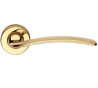 LINEA CALì COPPIA MANIGLIE PORTE INTERNE MODELLO PIUMA CALI ORO LUCIDO