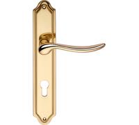 LINEA CALIì COPPIA MANIGLIA MODELLO BETA CON PLACCA CALI ORO LUCIDO FORO PATENT