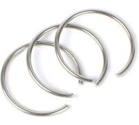 Linea circolare a forma di C, fissaggio esterno Anelli elastici rotondi, confezione da 10, diametro filo 2,3 mm, misure multiple for albero e fermo foro(2.3x37x3(Steel))