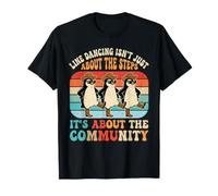 Linea Dancing Penguin Line Dance Line Ballerina Maglietta