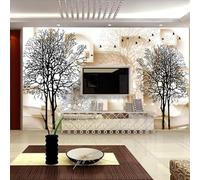 Linea D'Arte Dipinta A Mano Uccelli Alberi Bianchi E Neri 3D Carta Da Parati Facile Installare Mobili Sfondi Ufficio Divano Camera Letto Sfondo Decorazione Murale-400cm×280cm
