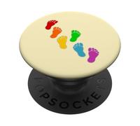 Linea d'arte Piedi Diversità Inclusione PopSockets PopGrip Adesivo