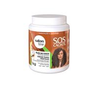 Linea del salone Linha Tratamento (SOS Cachos) Coco Creme Para Pentear - Profundo Tratamento de 1000g (collezione SOS Curls - Crema di pettinatura di