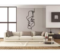 Linea dell’amore murale, Quadro moderno soggiorno, Arte minimalista 3D in legno , Quadretti da parete in nero e oro, Decorazioni muro per salotto, camera da letto, casa