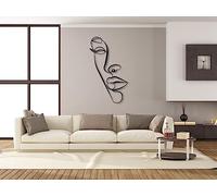 Linea dell’amore murale, Quadro moderno soggiorno, Arte minimalista, Decorazione 3D Murali in legno , Quadretti da parete in nero e oro, Decorazioni moderni muro per salotto, camera da letto, casa