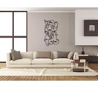 Linea dell’amore murale, Quadro moderno soggiorno, Arte minimalista, Decorazione 3D Murali in legno, Quadretti da parete in nero e oro, Decorazioni moderni muro per salotto, camera da letto, casa