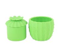 Linea di acqua con coperchio in coccio di burro resistente al calore in silicone per (Verde)