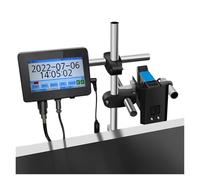 Linea di assemblaggio automatica della macchina for codifica a getto d'inchiostro da 12,7 mm Data di produzione Numero di Stampante Stampa del cappuccio del sacchetto di imballaggio online per testo c