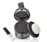 Linea di capelli istantanea in polvere, linea di capelli shadow, copertura per capelli Touch Up polvere per capelli sottili per donne radici dei capelli Touch Up (Nero)