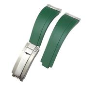 Linea di collegamento finale curva curva in metallo cinturino in gomma 20 mm 21 mm misura per Submariner DateJust Daytona GMT Oysterflex Silicone Slicone, 21mm, A