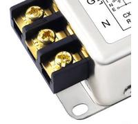 Linea di filtraggio di alimentazione monofase a 2 stadi soppressione del rumore per 3A/6A/10A/20A con valutazione 250V e alloggiamento in lega, compatibile con C (20A)