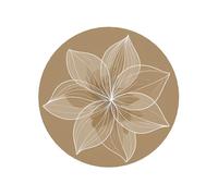 Linea di fiori magneti magnetici rotondi minimalisti beige del frigorifero di arte per il bene durevole della cucina con il magnetismo durevole