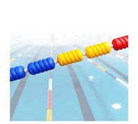 Linea di galleggiamento di sicurezza per piscine da 3,3-60 piedi, corda di sicurezza per onde di rottura della piscina, con 5 galleggianti, linea di boe per piscine per competizioni commerci